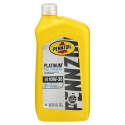 Pennzoil Platinum Full Synthetic SAE 10W-30 Motor Oil 1 qt