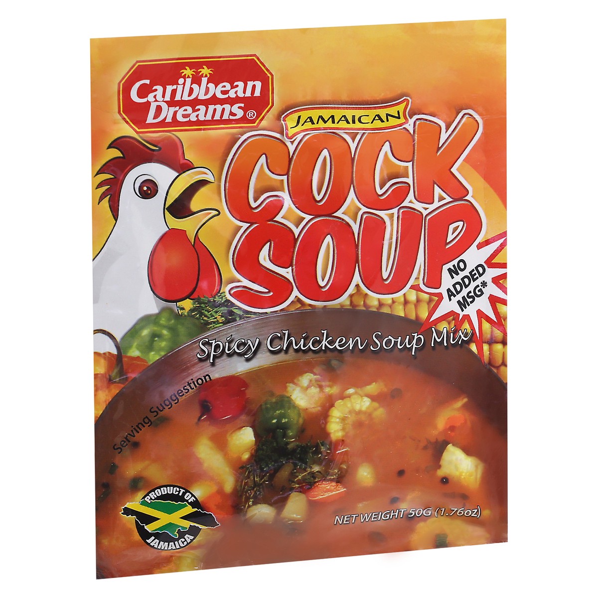 slide 3 of 9, Caribbean Dreams Jamaican Cock Soup Spicy Chicken Soup Mix 50 g Packet, 50 gram