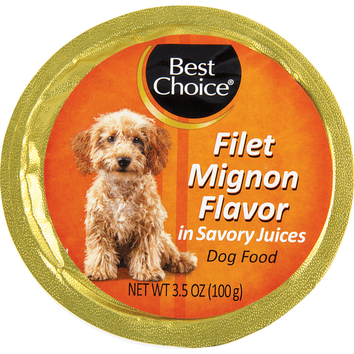 slide 1 of 1, Best Choice Filet Mignon Dog Food Cup, 3.5 oz