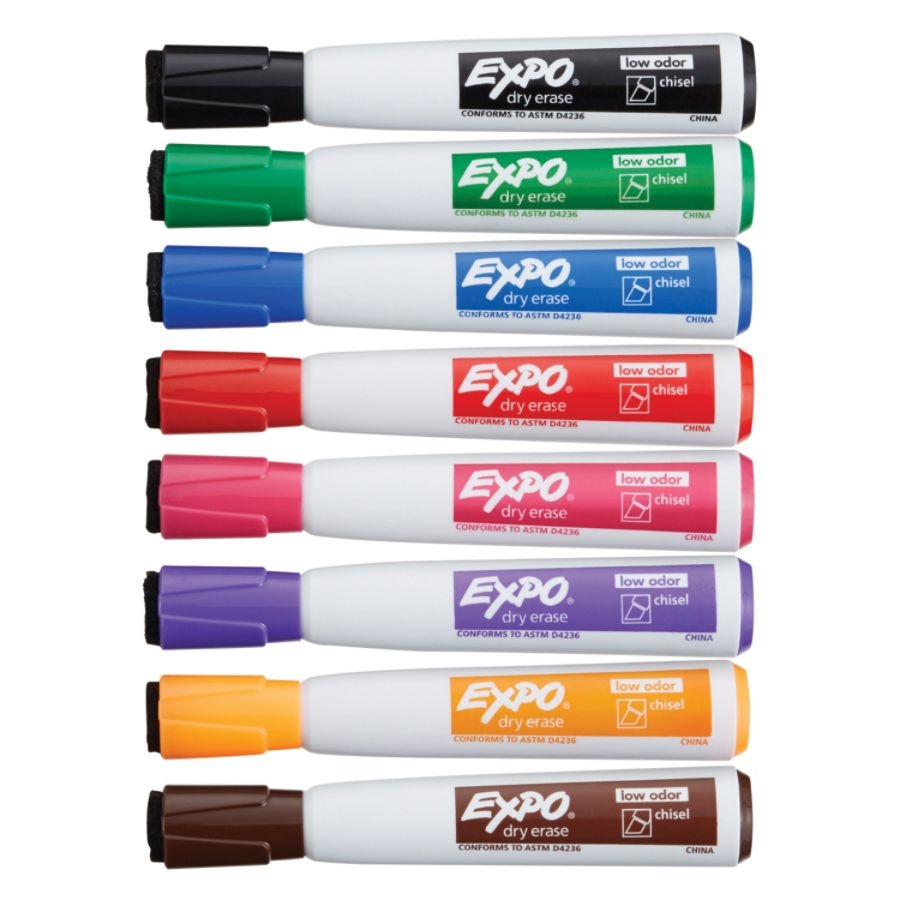 slide 7 of 8, Expo Dry Erase Marker Assorted Magnetic Eraser, 8 ct