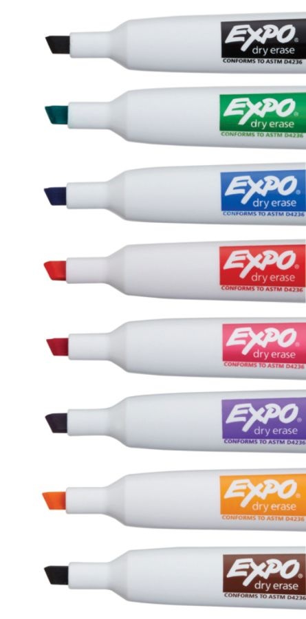 slide 3 of 8, Expo Dry Erase Marker Assorted Magnetic Eraser, 8 ct