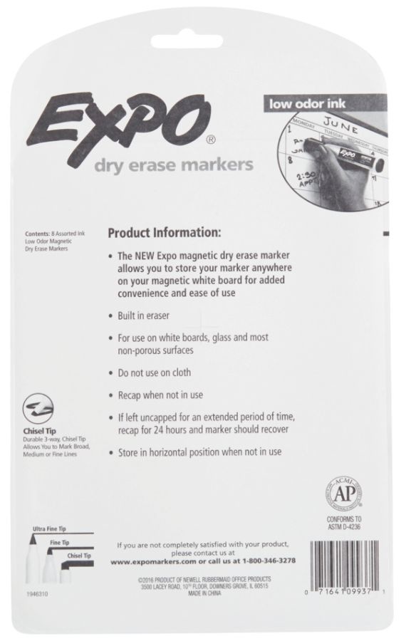 slide 6 of 8, Expo Dry Erase Marker Assorted Magnetic Eraser, 8 ct