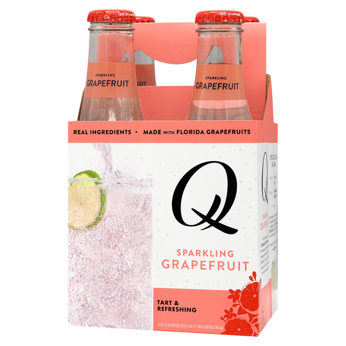 slide 6 of 8, Q Drinks Grapefruit 6.7 oz bottles, 4 pack, 4 ct