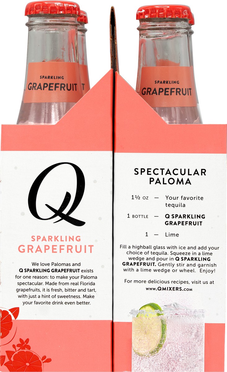 slide 8 of 8, Q Drinks Grapefruit 6.7 oz bottles, 4 pack, 4 ct