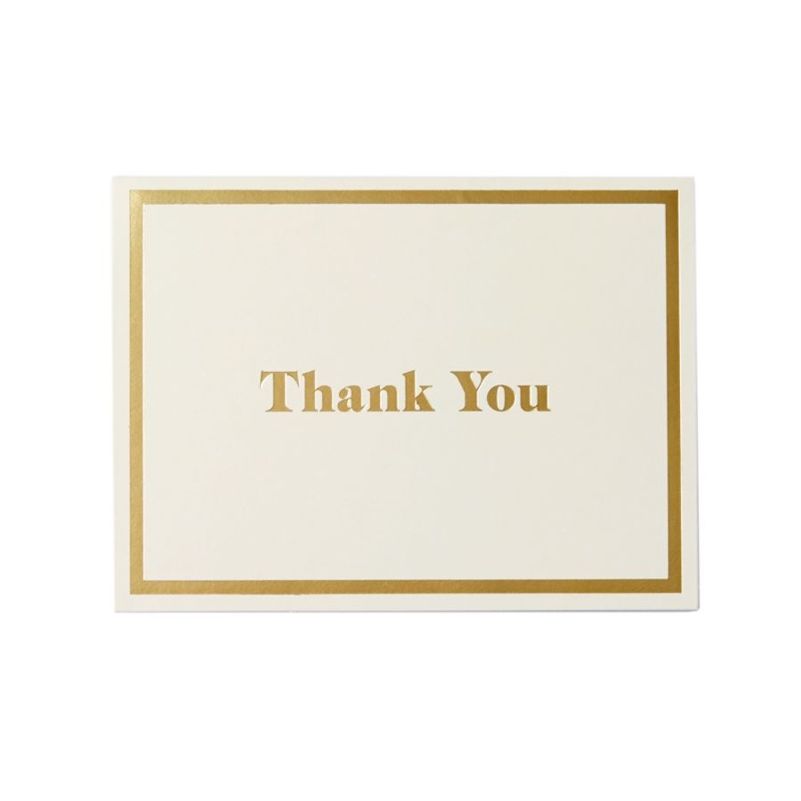 slide 3 of 3, C.R. Gibson Top-Fold Thank You Notes, Ivory, 10 ct; 3 3/4 in x 5 in