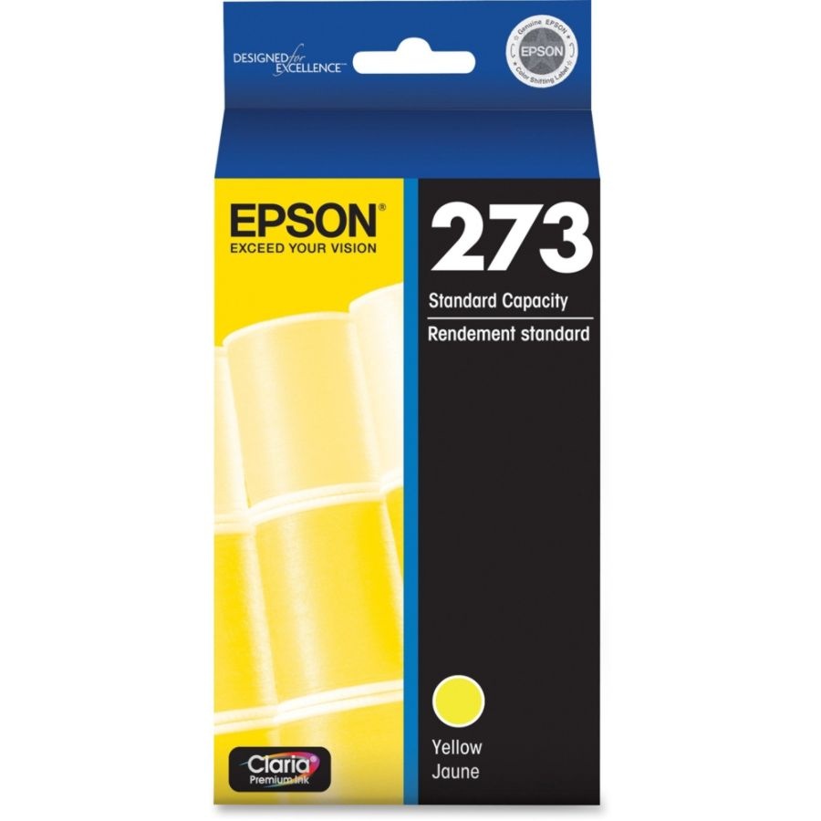 slide 2 of 3, Epson Claria, Premium 273 Yellow Ink Cartridge (T273420-S), 1 ct