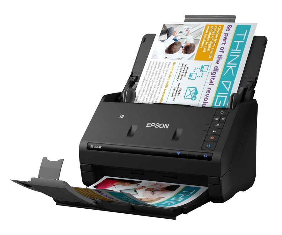 slide 2 of 9, Epson Workforce Es-500W Wireless Color Duplex Document Scanner, 1 ct