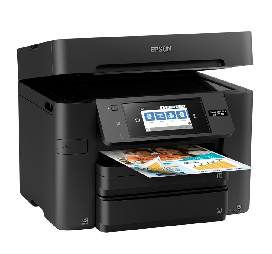 slide 4 of 10, Epson Workforce Pro Wf-4740 Wireless All-In-One Printer, Copier, Scanner, Fax, 1 ct