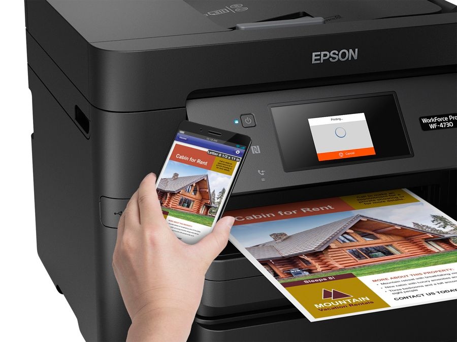 slide 7 of 10, Epson Workforce Pro Wf-4730 Wireless All-In-One Printer, Copier, Scanner, Fax, 1 ct