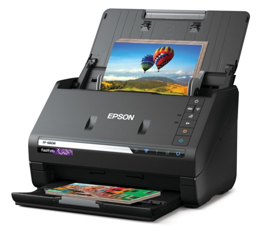 slide 2 of 10, Epson Fastfoto Ff-680W Wireless Color High-Speed Photo And Document Scanning System, 1 ct