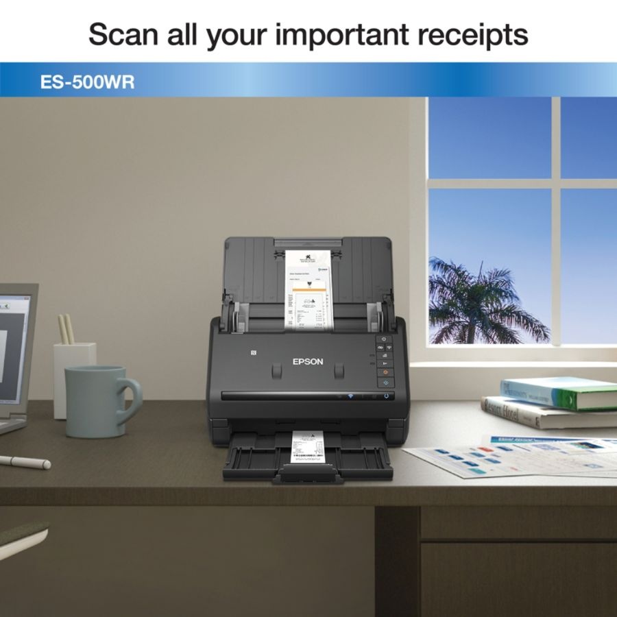 slide 10 of 10, Epson Workforce Es-500Wr Wireless Color Document Scanner: Accounting Edition, 1 ct