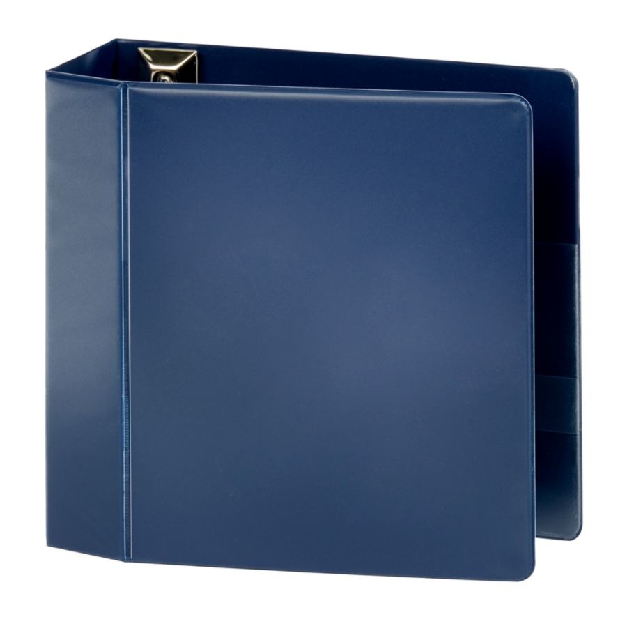 slide 2 of 5, Office Depot Brand Heavy-Duty D-Ring Binder, 4'' Rings, Navy, 1 ct