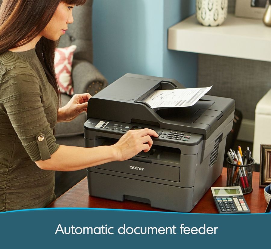 slide 10 of 10, Brother Mfc-L2710Dw Compact Wireless Monochrome Laser All-In-One Printer, Scanner, Copier, Fax, 1 ct