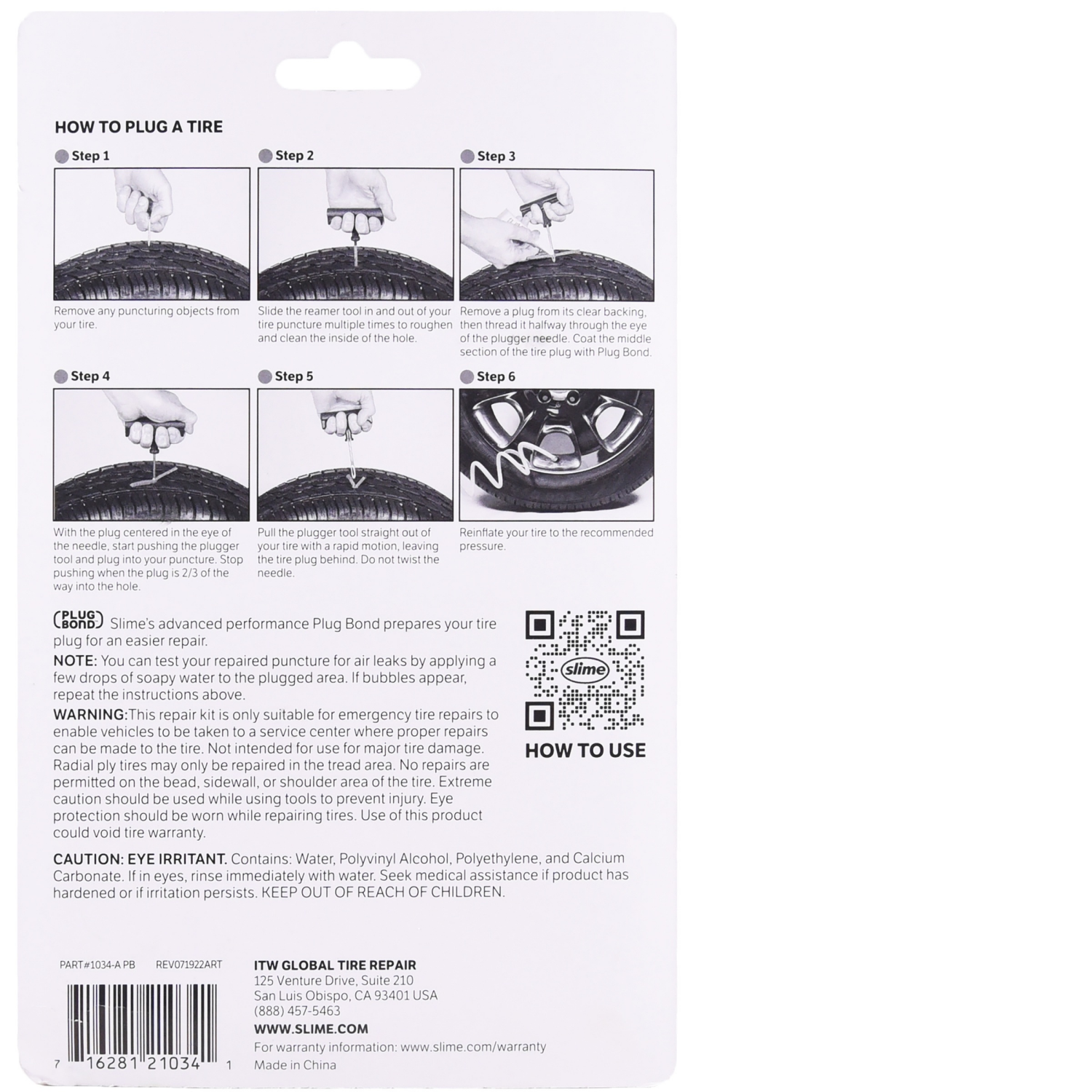 slide 2 of 3, Slime Tire Repair Kit 1034-A, 1 ct