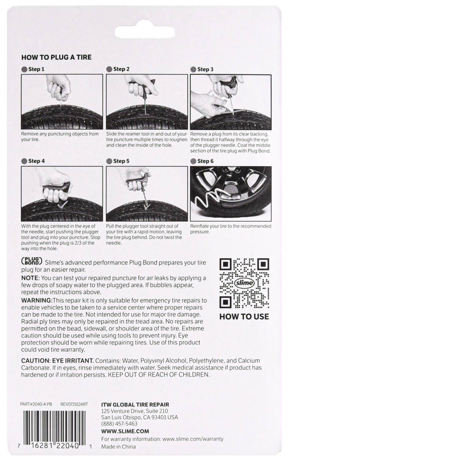 slide 2 of 3, Slime Deluxe Tire Plug Kit, 1 ct