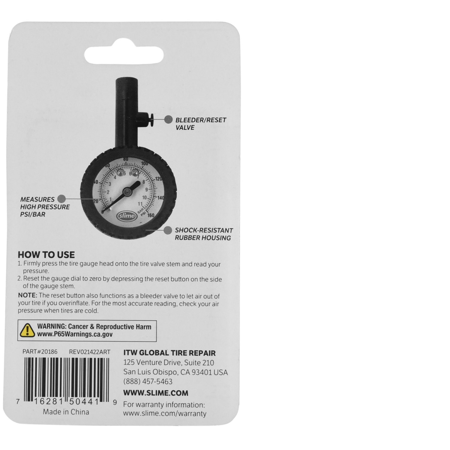 slide 2 of 3, Slime High Pressure Gauge, 1 ct