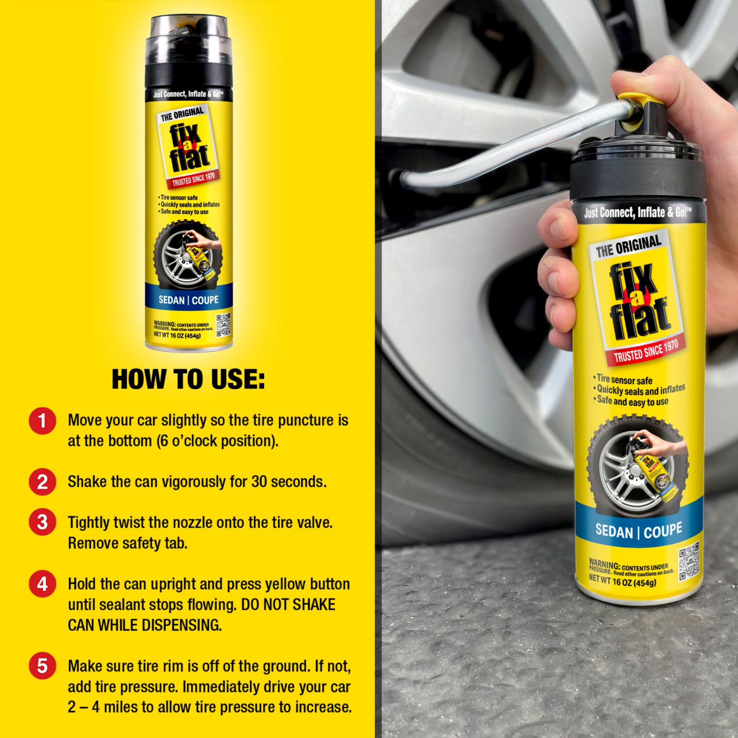 slide 4 of 4, Fix a Flat Standard Tire Tire Sealant 16 oz, 16 oz