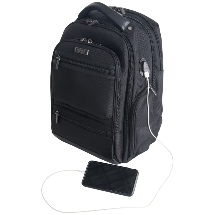 slide 10 of 10, Kenneth Cole Reaction R-Tech Laptop Backpack With Usb Charging, Black, 1 ct