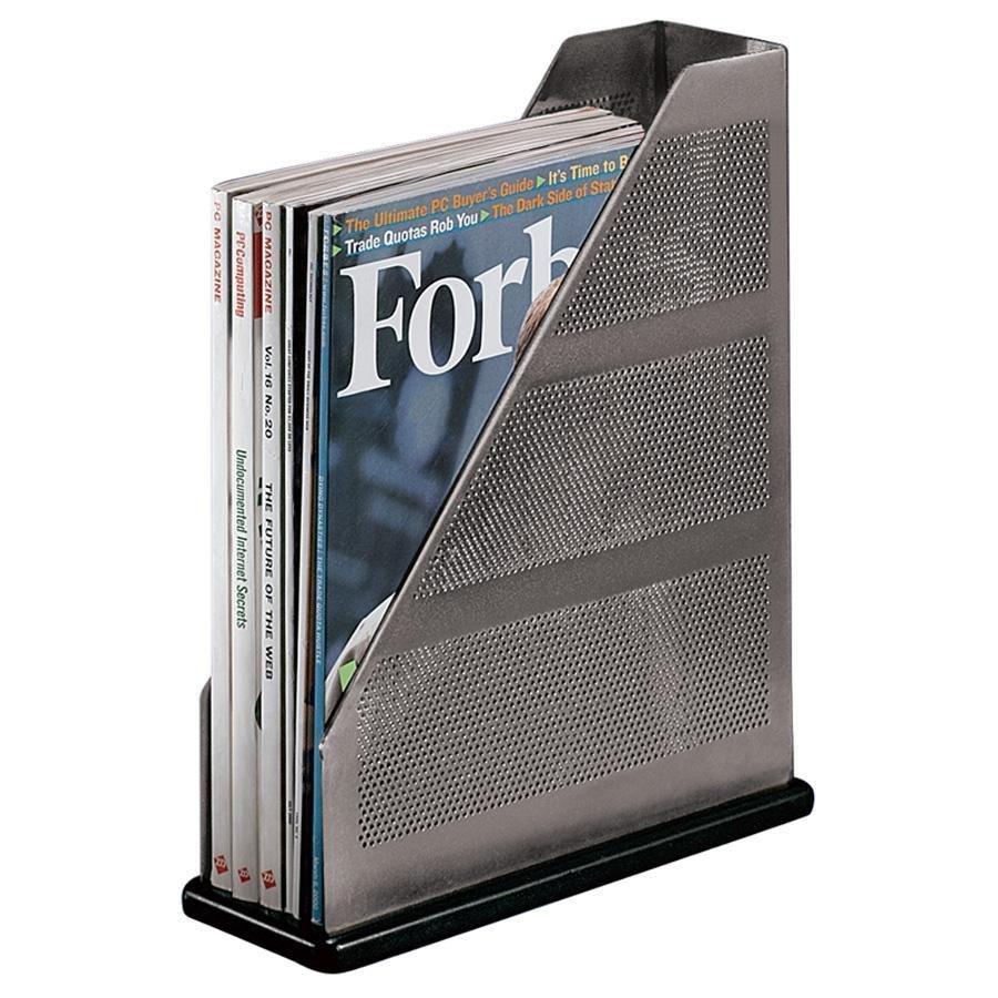 slide 4 of 4, Rolodex Distinctions Magazine File, 3 3/4 x 10 1/4 x 12, Metal/Black, 1 ct