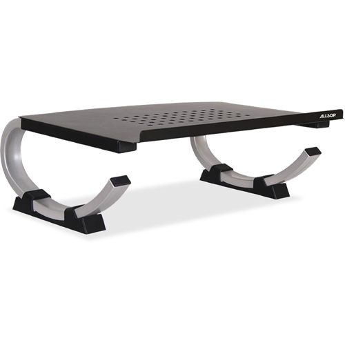 slide 8 of 10, Allsop Redmond Adjustable Curve Stand, Black/Silver, 1 ct