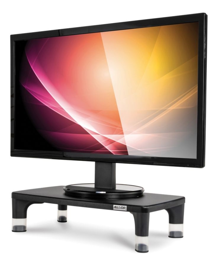 slide 3 of 6, Allsop Hi-Lo Adjustable Monitor Stand, Black, 1 ct