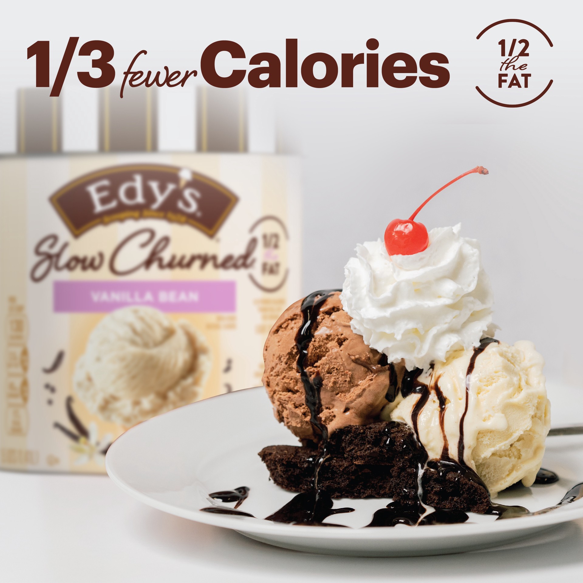 slide 4 of 5, Edy's Slow Churned Vanilla Bean Light Ice Cream 1.5 qt, 1.5 qt