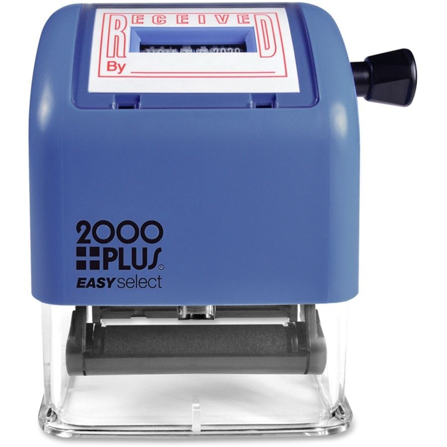 slide 3 of 5, 2000Plus 2000 Plus Received Date Stamp Dater, Easy Select Self-Inking Received Date Stamp Dater, 1 7/8'' X 1'' Impression, Red Ink, 1 ct
