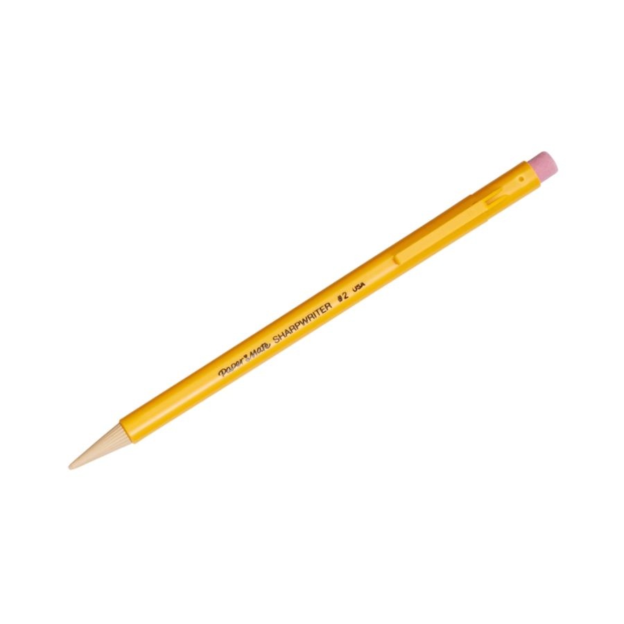 slide 2 of 5, Paper Mate Sharpwriter Mechanical Pencils, 0.7 Mm, Yellow Barrel, Pack Of 12 Pencils, 12 ct