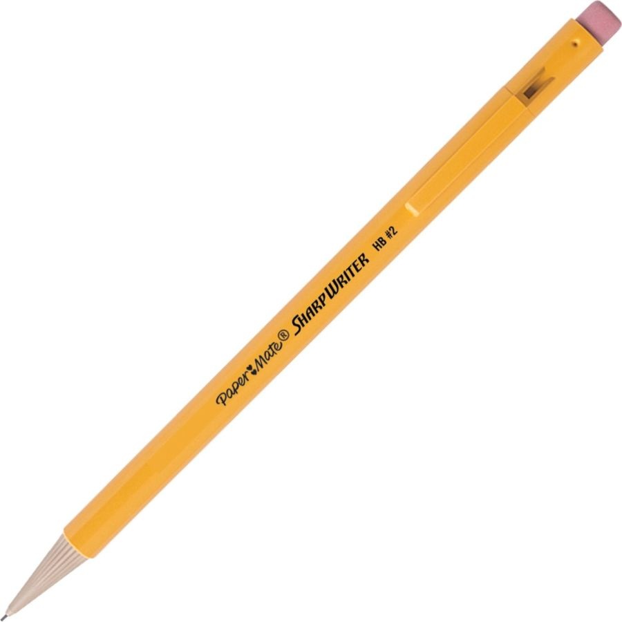 slide 4 of 5, Paper Mate Sharpwriter Mechanical Pencils, 0.7 Mm, Yellow Barrel, Pack Of 12 Pencils, 12 ct