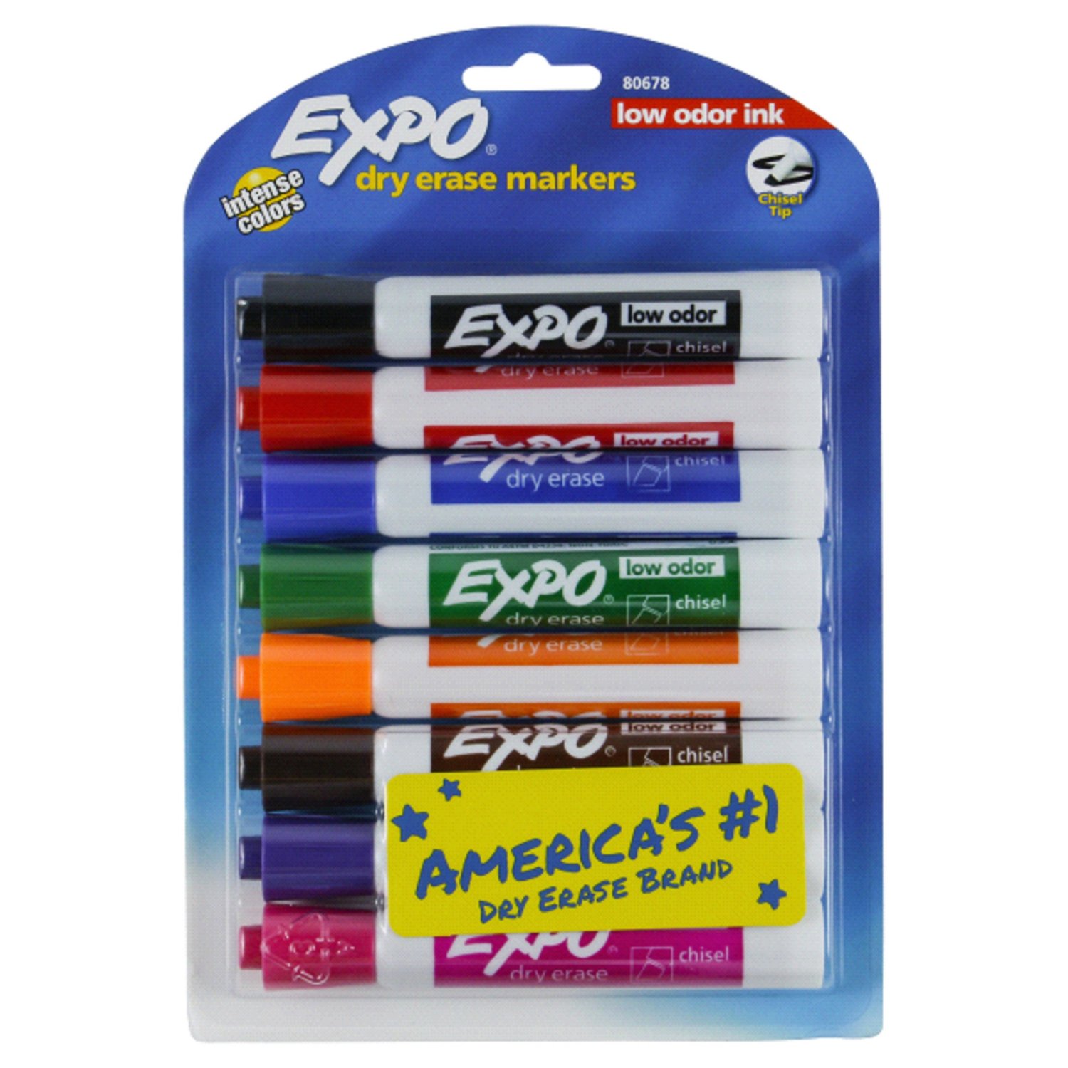 slide 1 of 1, Expo Low-Odor Dry Erase Markers Chisel Tip Fashion Colors, 8 ct