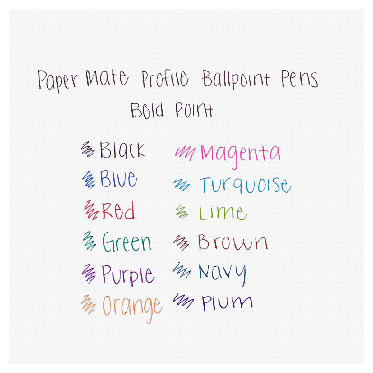 slide 3 of 4, Paper Mate Profile Retractable Ballpoint Pens, Bold Point, Assorted, 12 ct