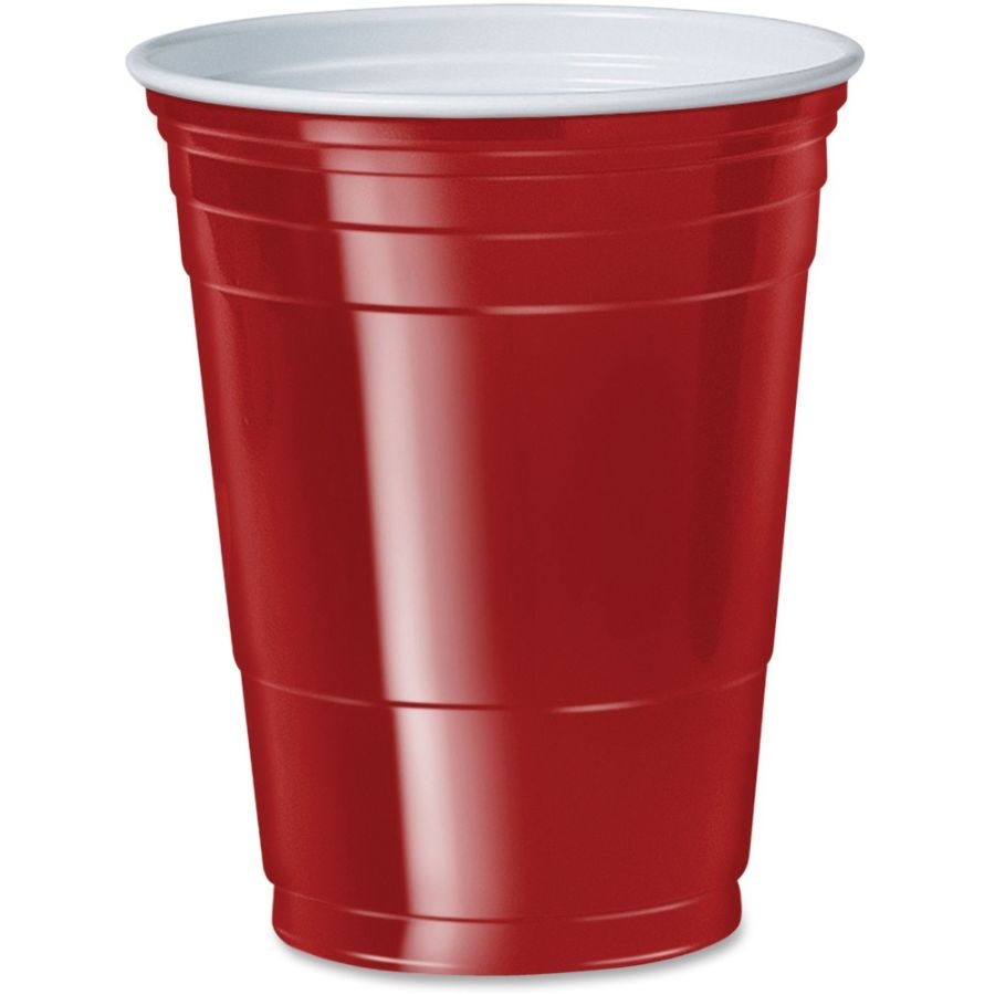 slide 2 of 2, Solo Plastic Party Cups, 16 Oz, Red, Box Of 50 Cups, 50 ct