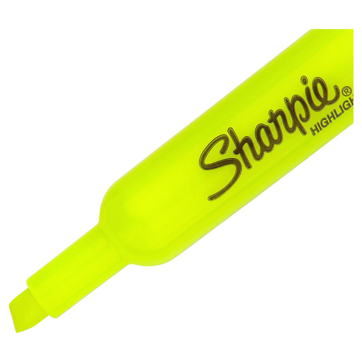 slide 3 of 6, Sharpie Tank Style Highlighters, Chisel Tip, Fluorescent Yellow, 4 ct