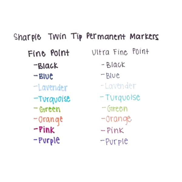 slide 3 of 17, Sharpie Twin Tip Permanent Markers, Assorted Colors, 8 ct