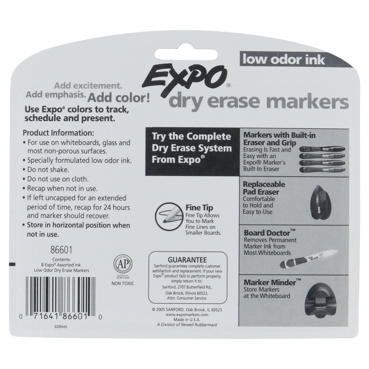 slide 2 of 2, Expo Fine Tip Low Odor Dry Erase Markers, 8 ct