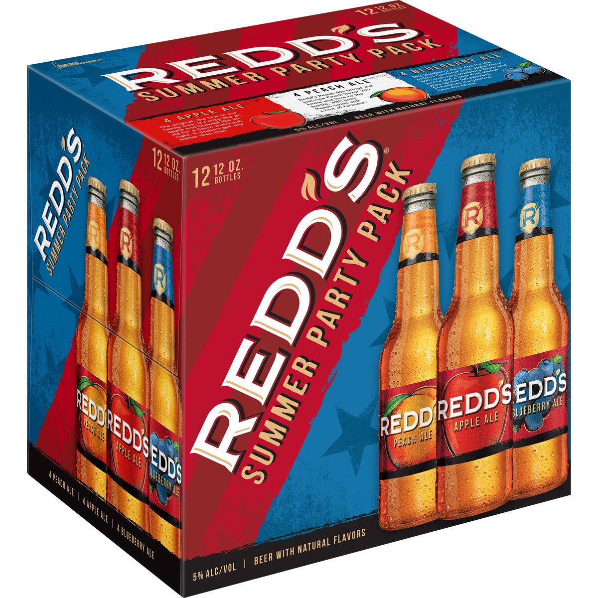 slide 1 of 5, REDD'S VARIETY PACK Flavored Malt Beverage Beer, 12 ct; 12 fl oz