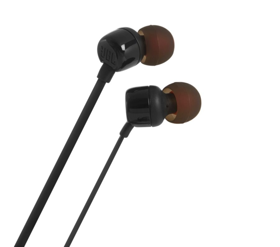 slide 2 of 3, JBL T110 in-ear Headphones- Black, 1 ct