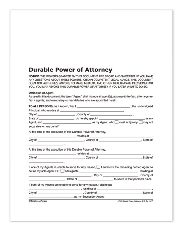 slide 2 of 2, Adams Durable Power Of Attorney, 1 ct