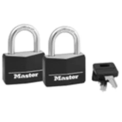 Master Lock 2pk 40mm Key Lock Black
