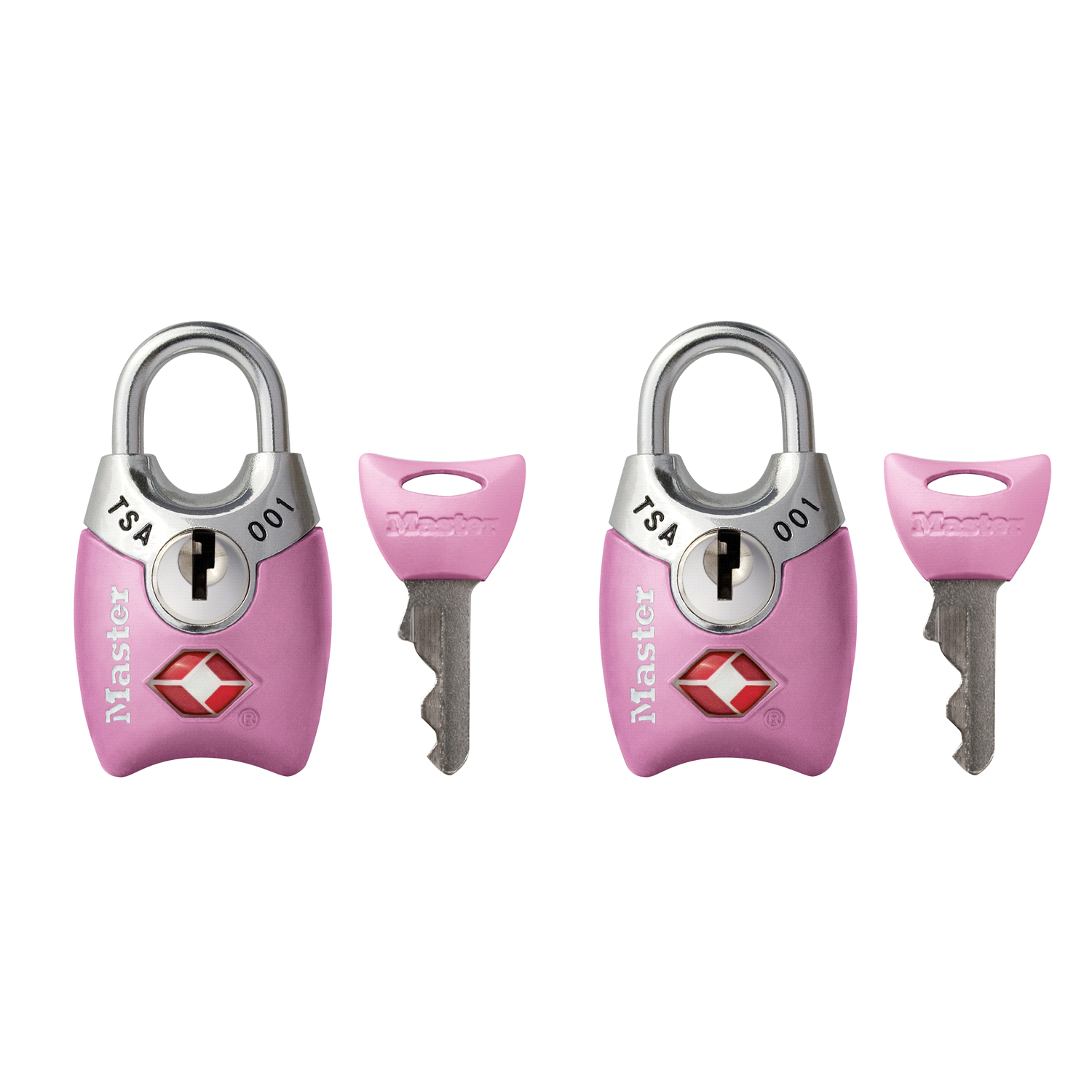 slide 2 of 3, Master Lock Luggage Key Padlock Silver, 2 ct