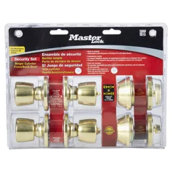 Master Lock Polished Brass Tulip Cylinder Combo Door Lock TUCO0603T