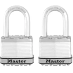 Master Lock Magnum Laminated Steel Padlock M5XTLF, 2 inch wide, Pack of 2-Keyed Alike