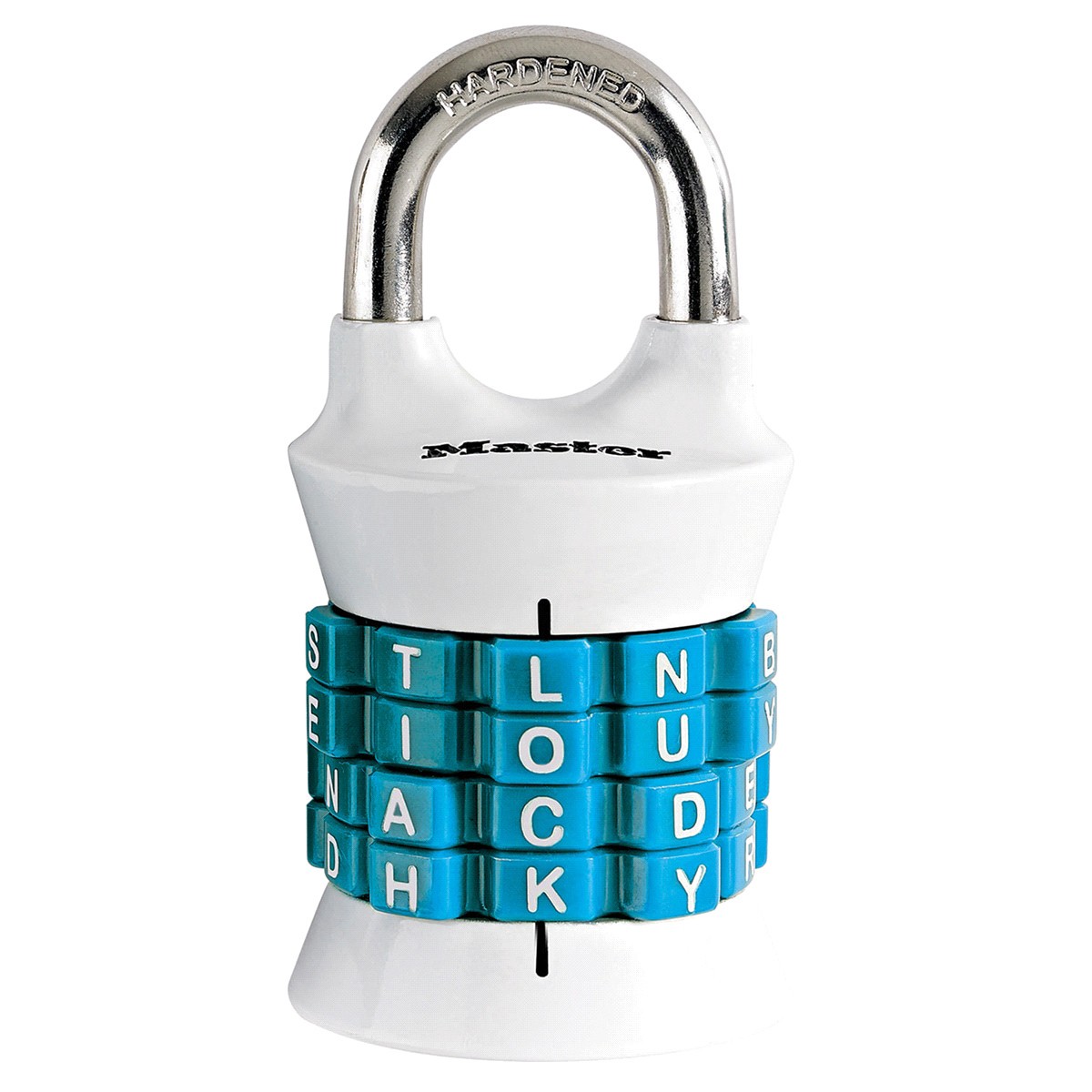 slide 3 of 4, Master Lock Set Your Own WORD Combination Padlock 1535DWD, 1-1/2 inch wide, 1 ct