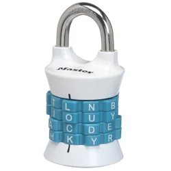 Master Lock Set Your Own WORD Combination Padlock 1535DWD, 1-1/2 inch wide
