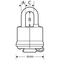 slide 2 of 5, Master Lock Covered Laminated Steel Padlock 312D, 1-9/16 inch wide, 1 ct