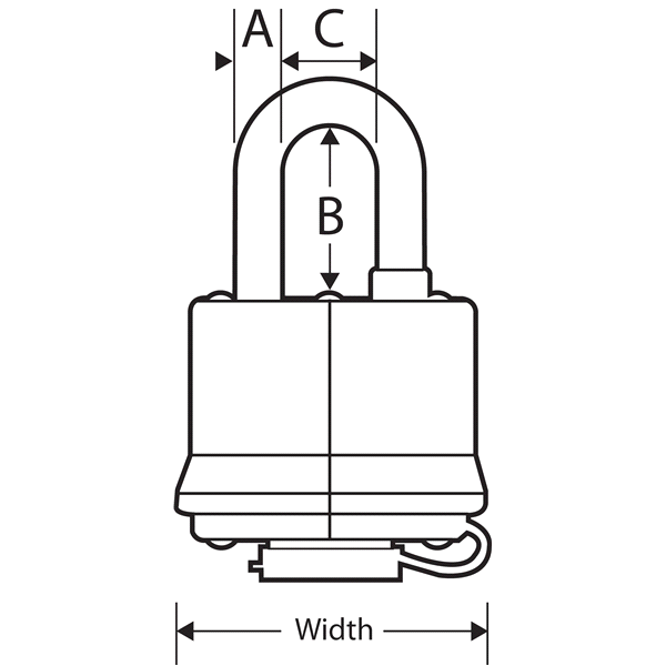 slide 5 of 5, Master Lock Covered Laminated Steel Padlock 312D, 1-9/16 inch wide, 1 ct