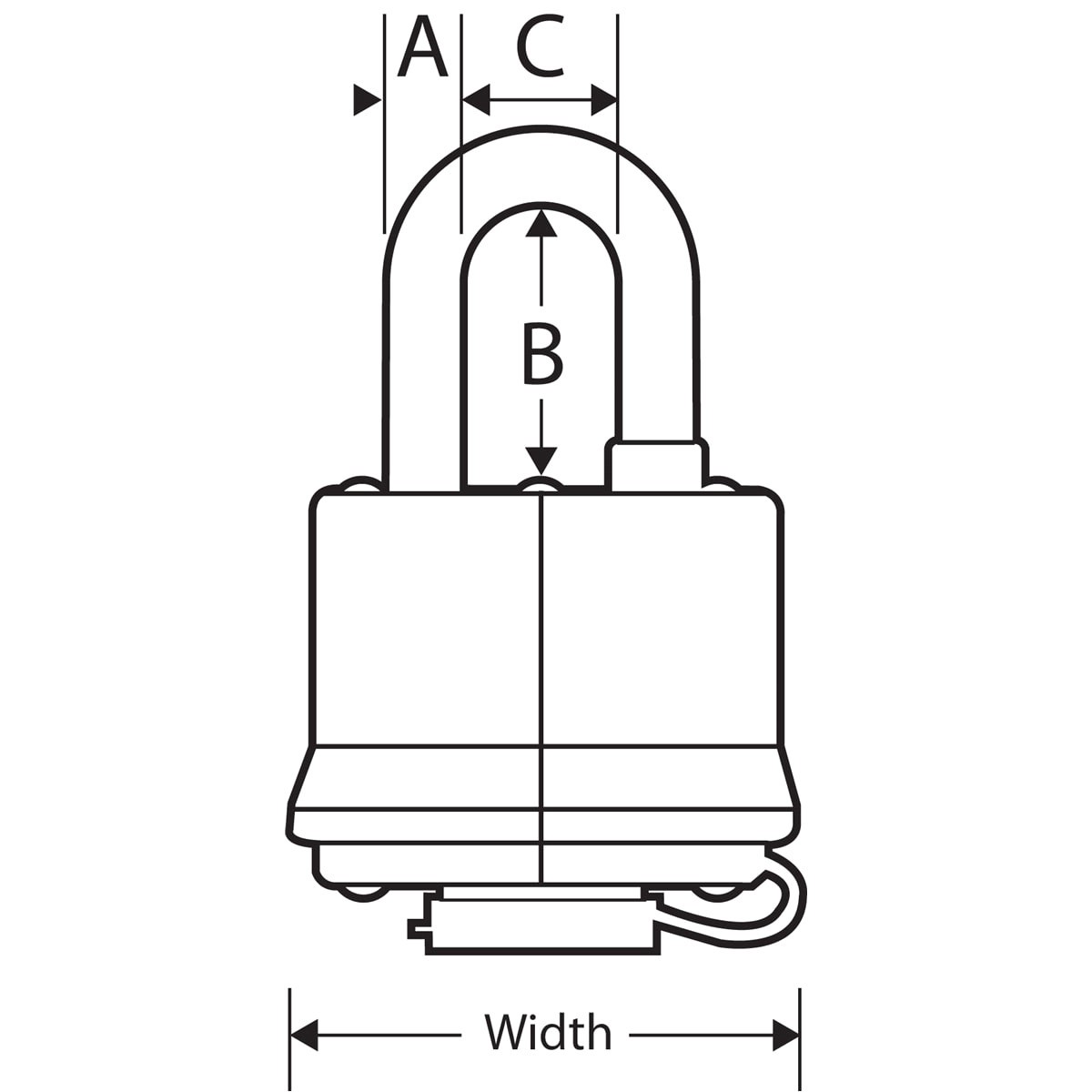 slide 3 of 5, Master Lock Covered Laminated Steel Padlock 312D, 1-9/16 inch wide, 1 ct