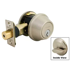 Master Lock Tulip Single Cylinder Combo Door Lock, Satin Nickel, DSRN0615