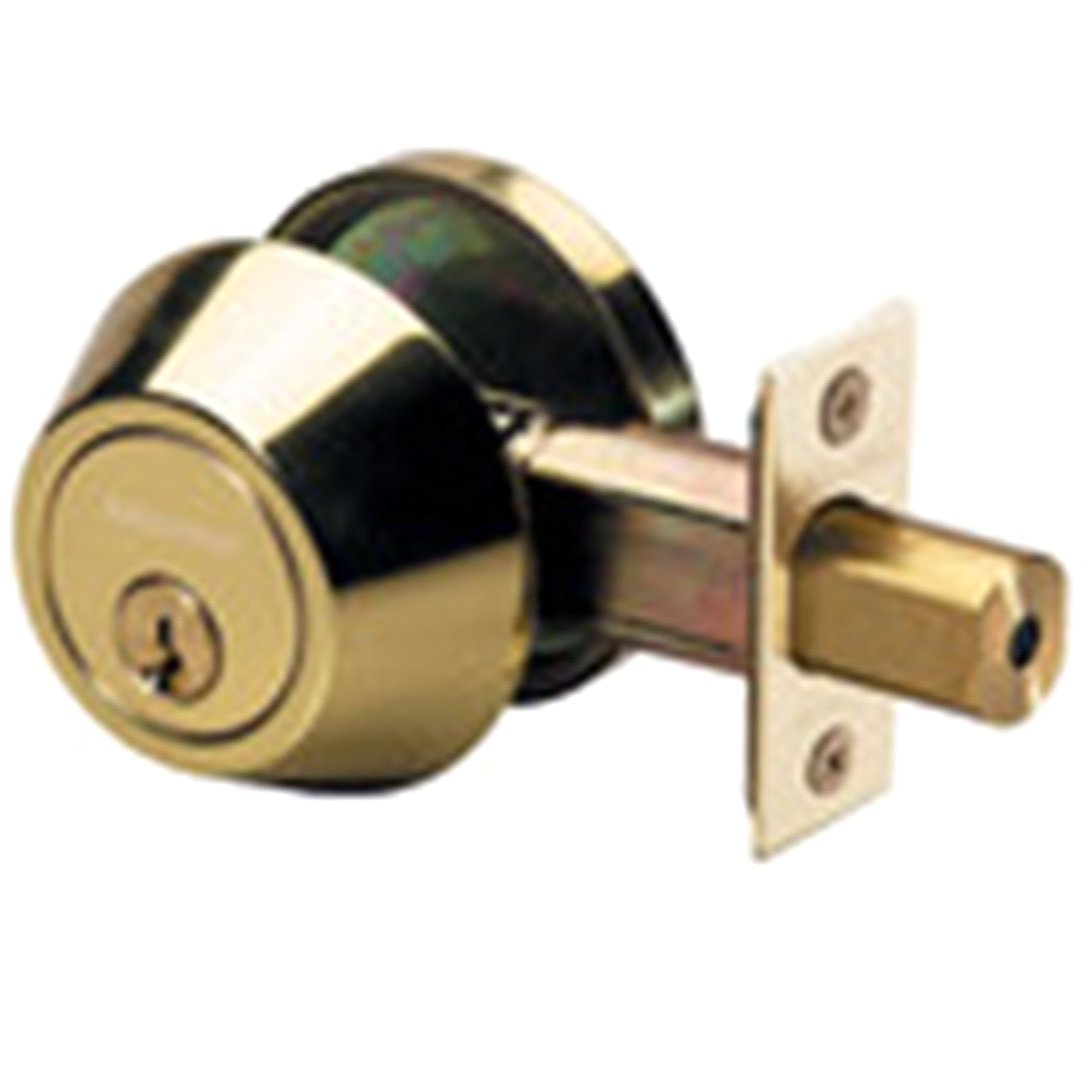 slide 1 of 1, Master Lock Polished Brass Single Cylinder Deadbolt DSO0603, 1 ct
