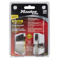 Master Lock Satin Nickel Single Cylinder Deadbolt PSO0615